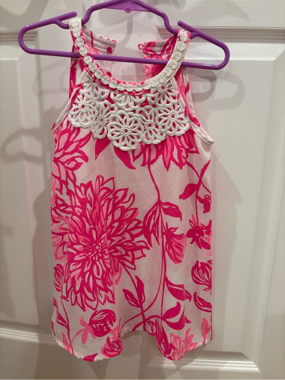 Lilly Pulitzer Girls Mini Pearl Shift Pink Dress